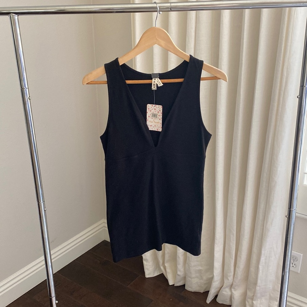 Free People Black Tank Top NWT